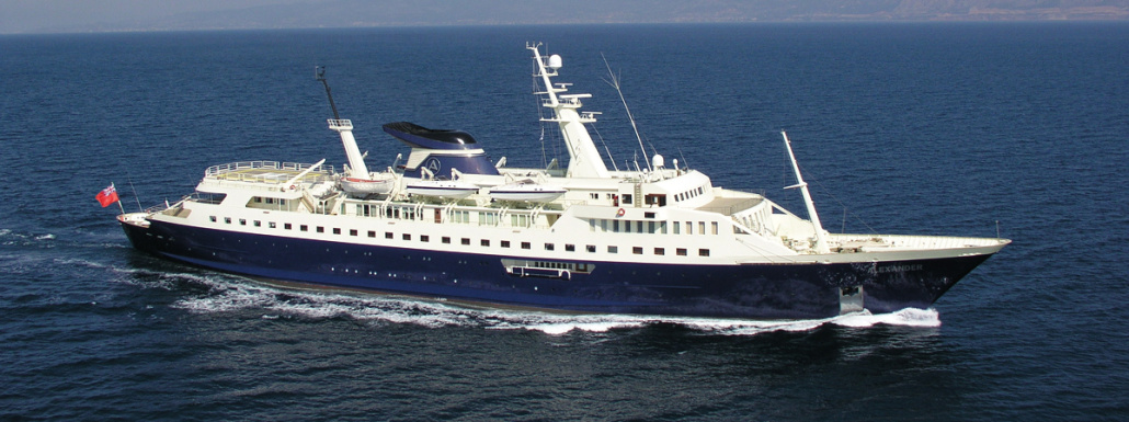 Alexander — A 122-metre · 400 ft motor yacht, delivered by Flender Werke in 1965 and documented in the wiki.yachts archive.